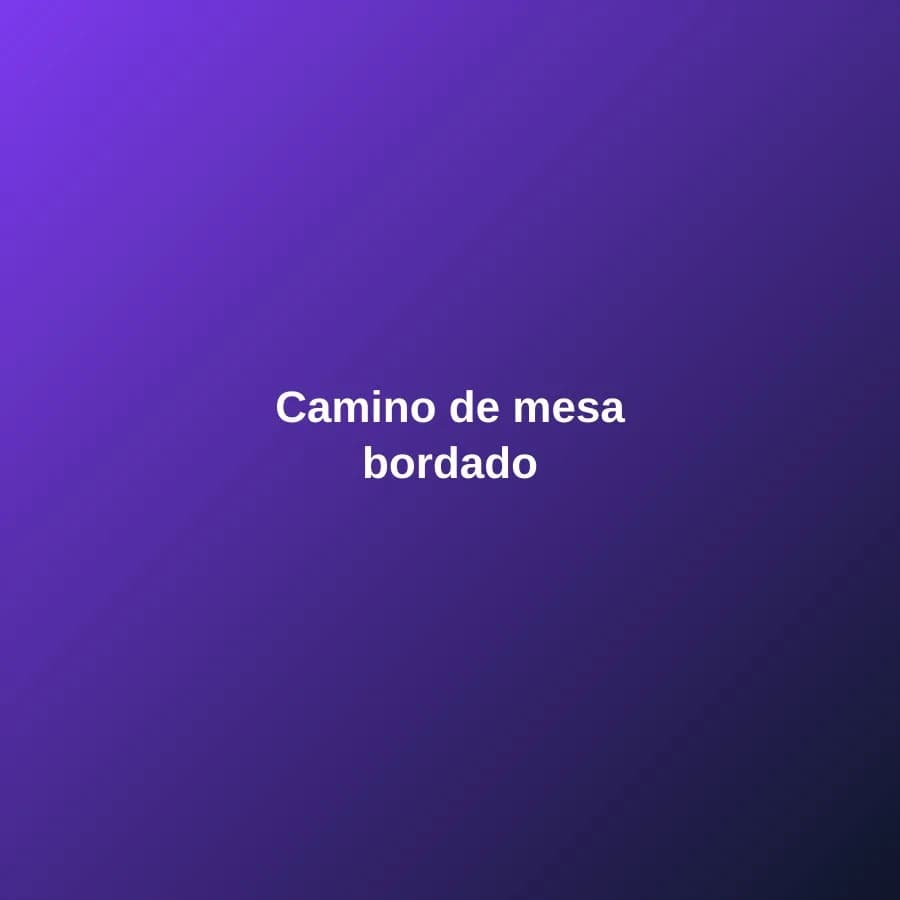 Camino de mesa bordado