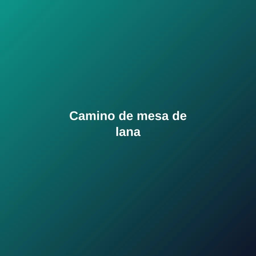 Camino de mesa de lana