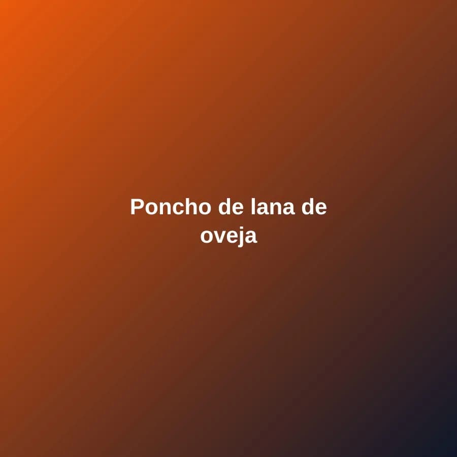 Poncho de lana de oveja